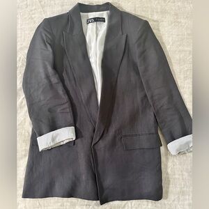 ZARA Linen Blazer - Large